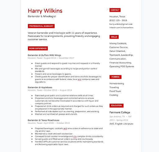 Top 18+ Free Resume Templates for Google Docs