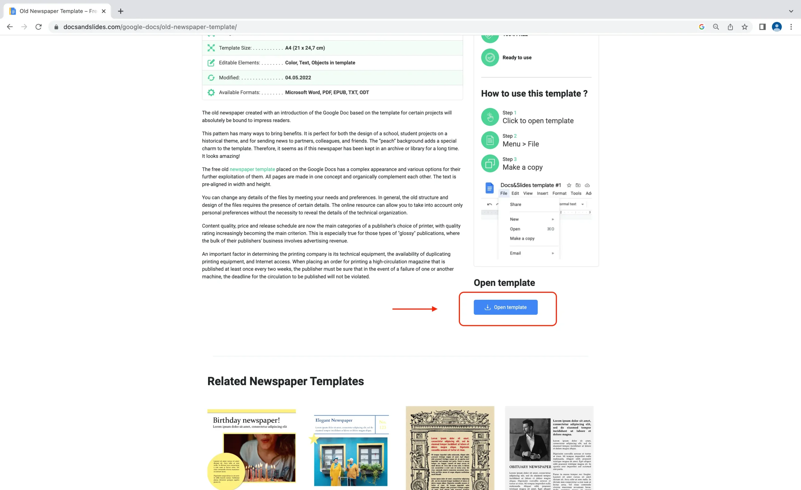 How to Use a Template in Google Docs?