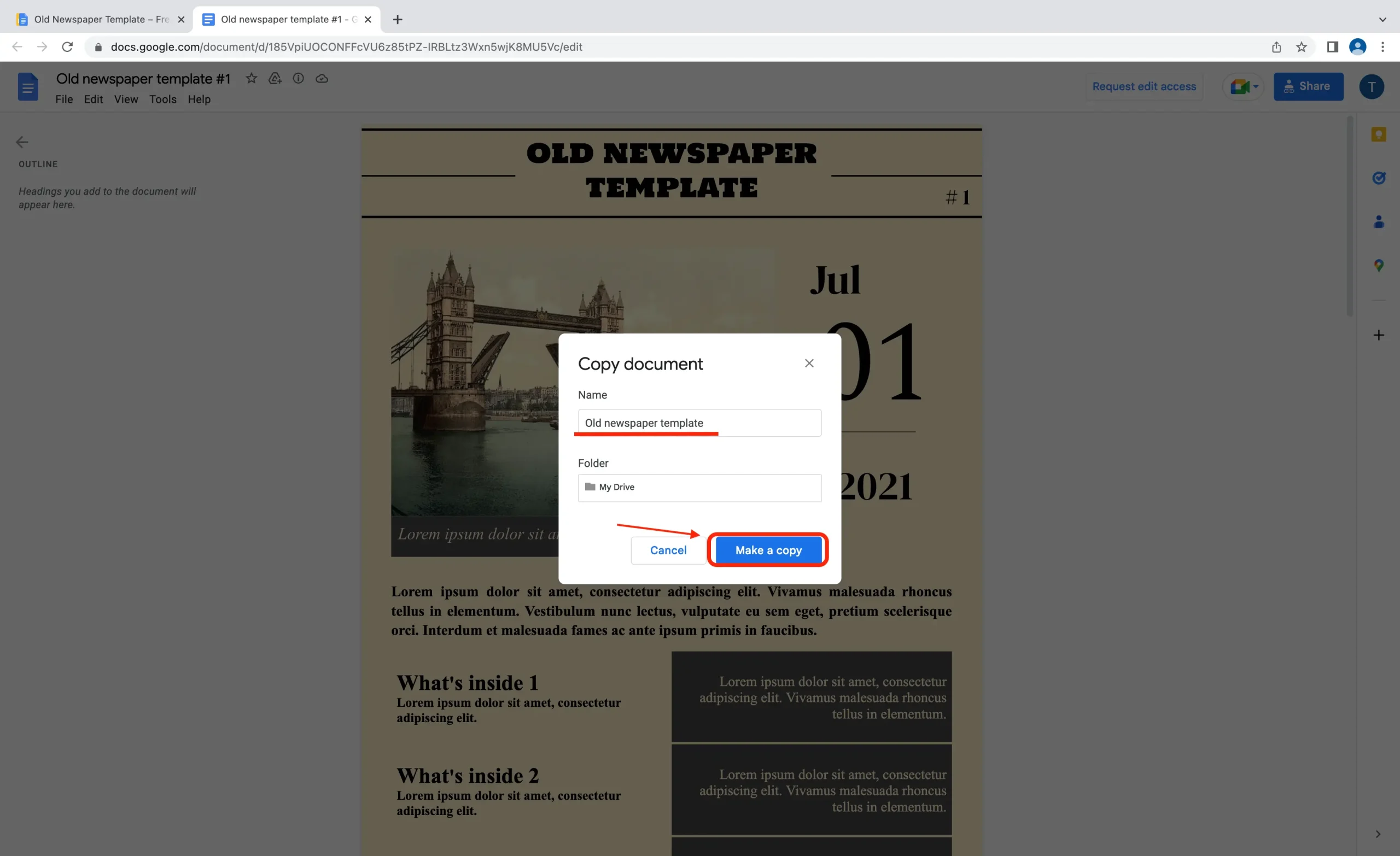 How to Use a Template in Google Docs?