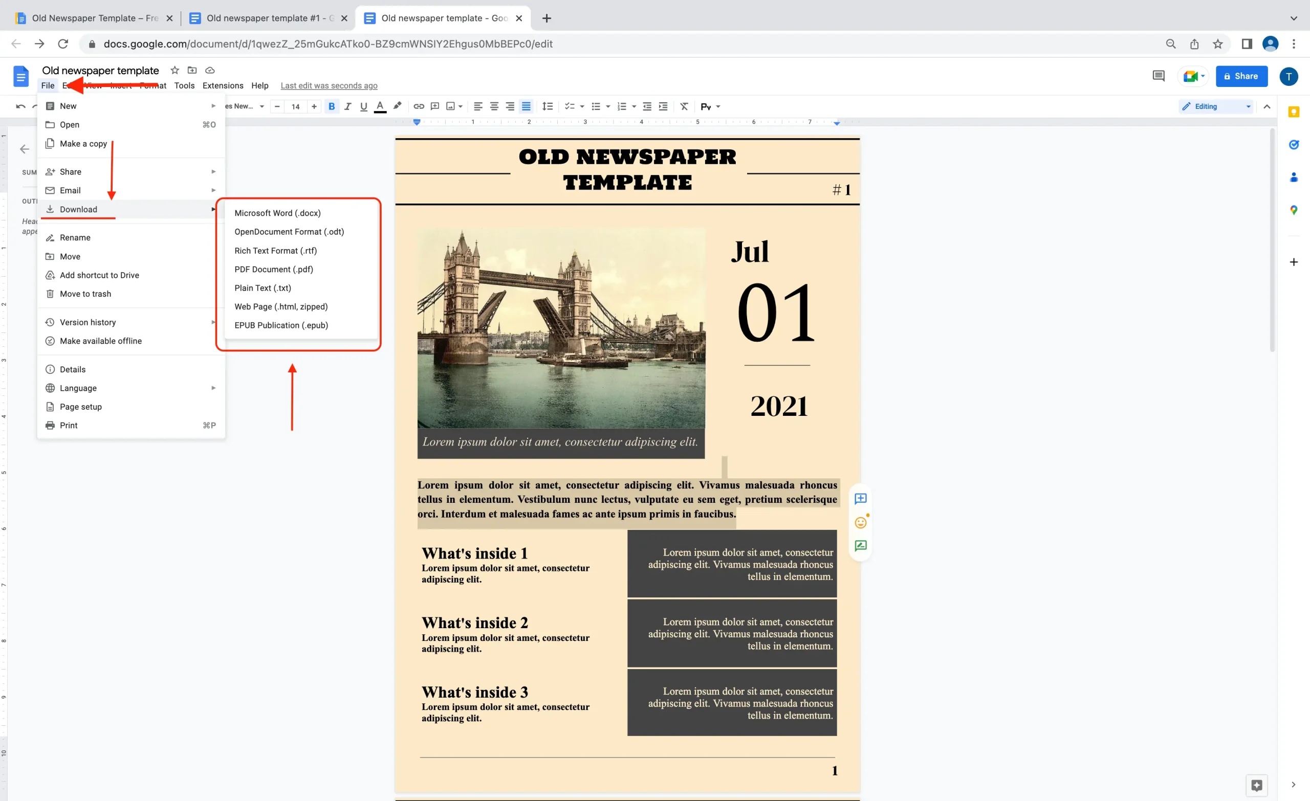 How to Use a Template in Google Docs?