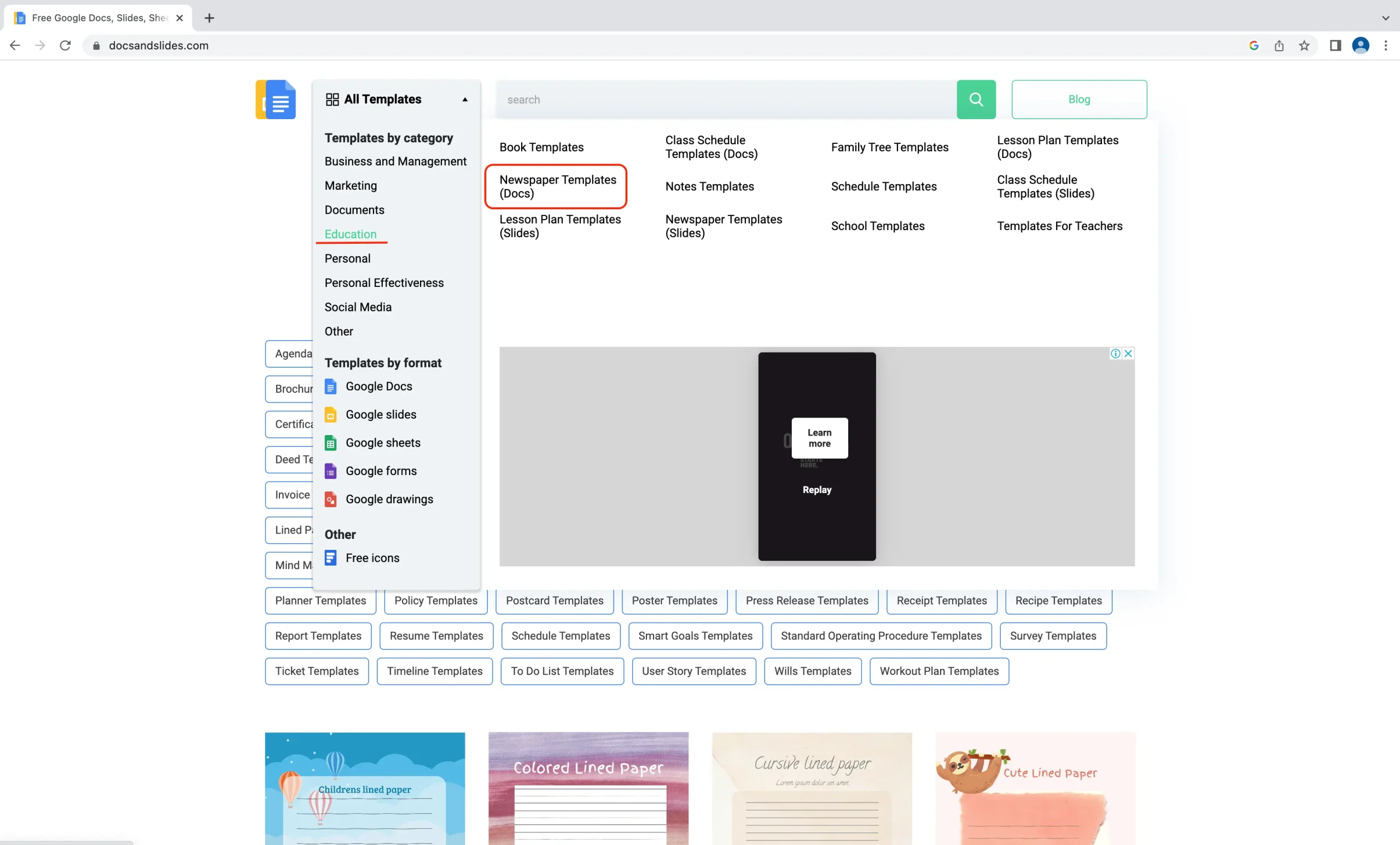How to Use a Template in Google Docs?