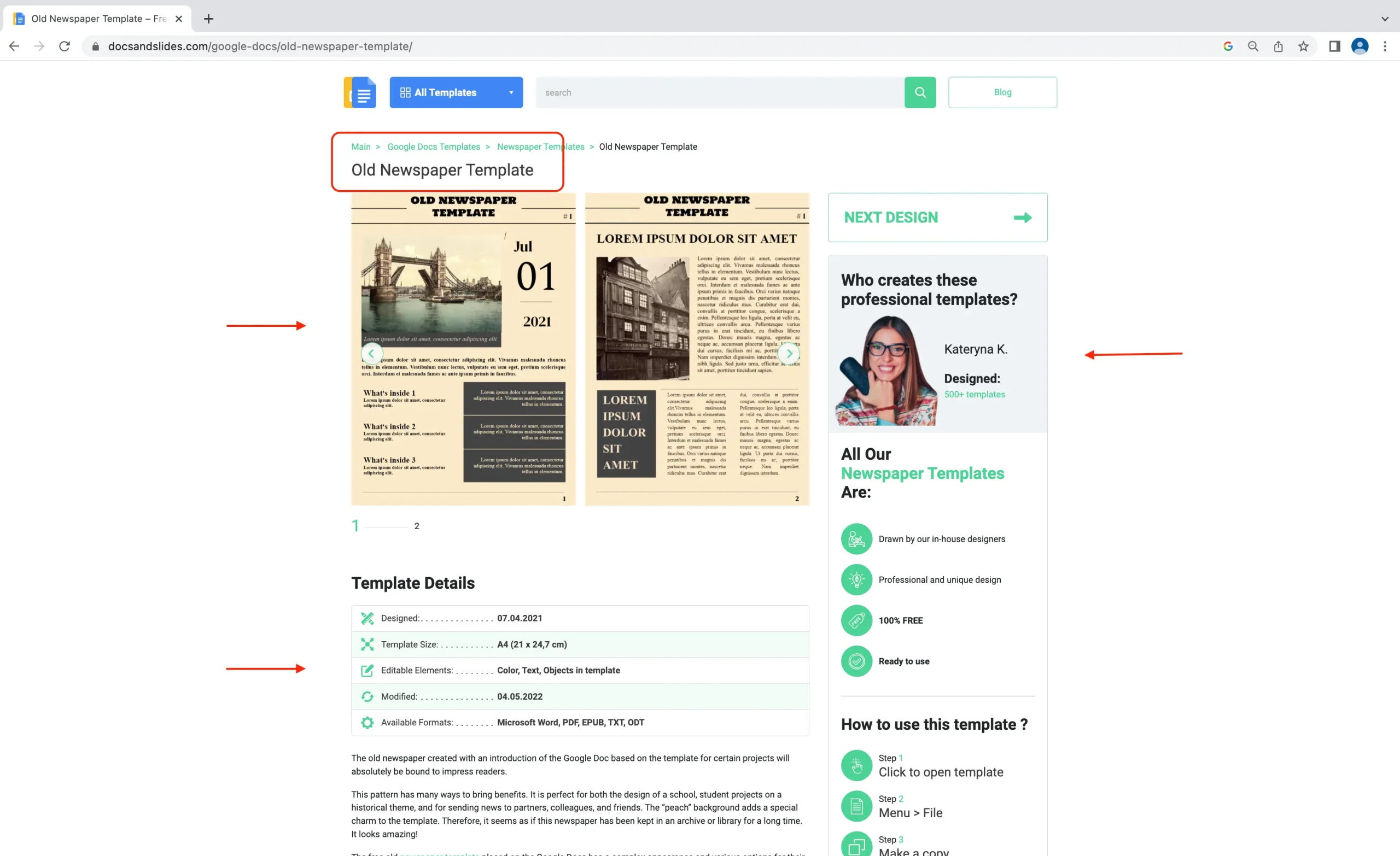 How to Use a Template in Google Docs?